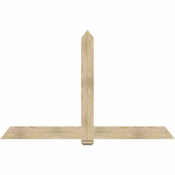 Ekena Millwork Eugene Rough Sawn Timber Gable Bracket, Douglas Fir, 84"W x 53"H x 2"D x 6"F, 15/12 Pitch GBW084X53X0206EUG00RDF - main